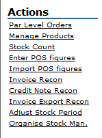 Fig.1 This show the stock count link from the stock management page