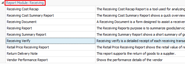 Receiving Verify Report