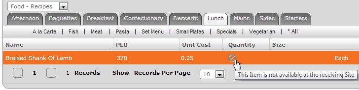 Fig 09 - Item Unavailable For Transfer