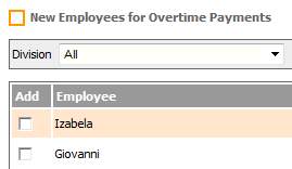 Fig 1 - Add Employees Screen Prior to Change
