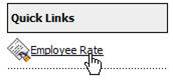 Employee rate quick link