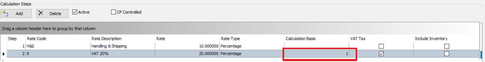 Fig. 09 - Calculated Rate Schedule Set-up