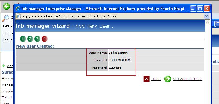 Fig. 4 shows where the user ID and password