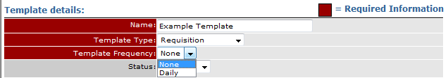 Fig 8 shows the frequency option when creating a new template in Enterprise