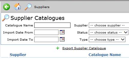 Fig 6 - Export Supplier Catalogue Link
