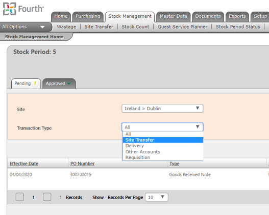 Fig 01. - Search from Stock Management