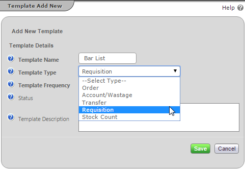 Fig 3 – New Template Details