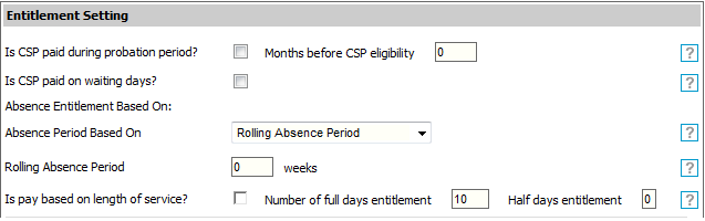 Fig 2 - Absence Settings