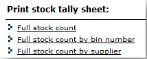 Fig.6 This shows the full stock by supplier link