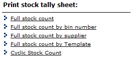 Fig.8 This shows the cyclic stock count link