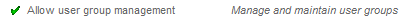 Fig 1 - Required to Amend User Group Settings