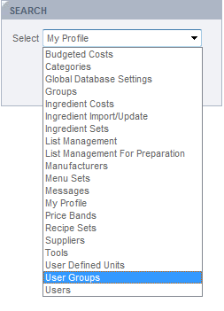 Fig 2 - User Group Option