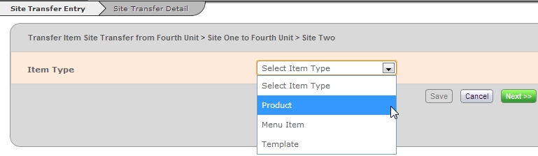 Fig 05 - Types of Items That Can Be Transferred