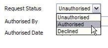 Authorising expense request