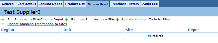 Where Used tab