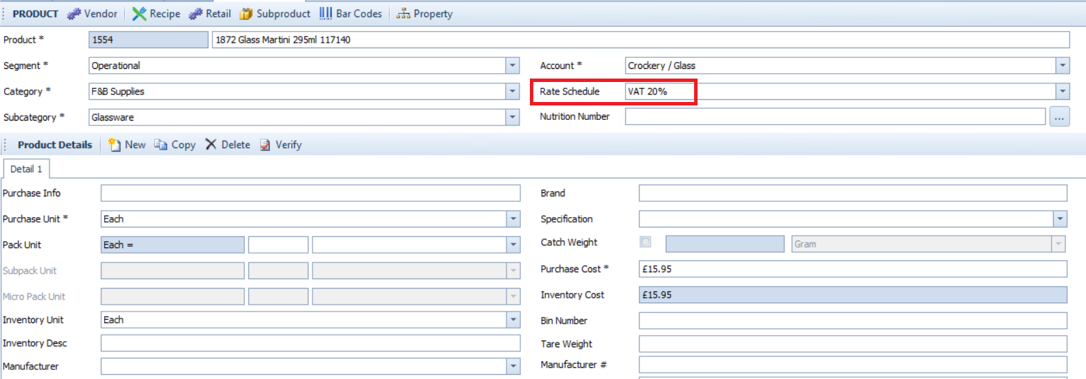Fig.07 - Assigning Rates to Products at CP