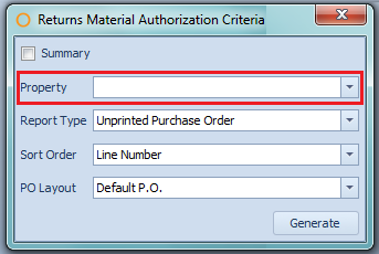 Returns Material Authorization criteria at Central Purchasing