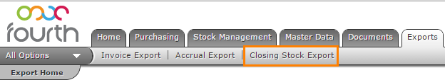 Fig 1 - Closing Stock Export Link