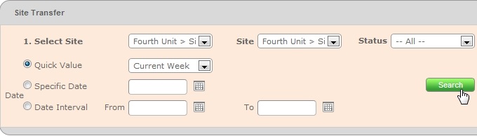 Fig 03 - Site Transfer History Page